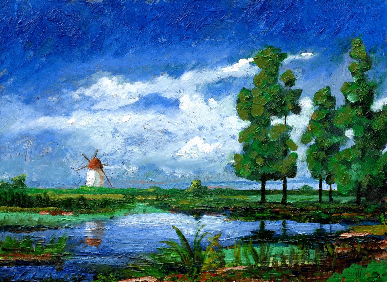 Windmühle, Holland, 2006 von Trevor Neal