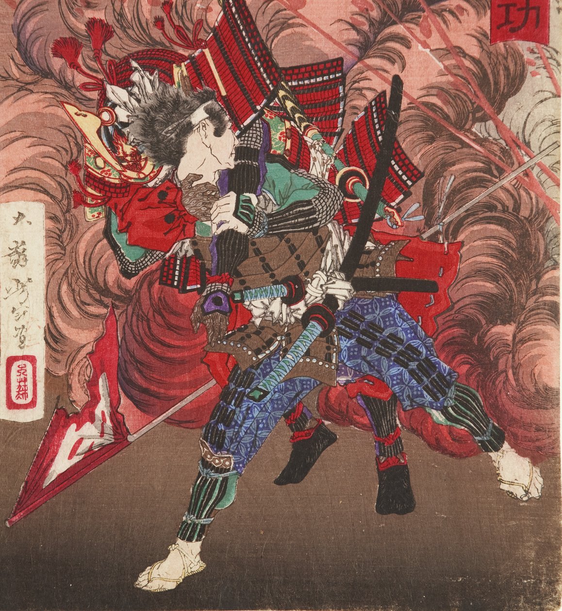 Okubo Hikozaemon rettet Tokugawa Ieyasu auf dem Schlachtfeld, 1881