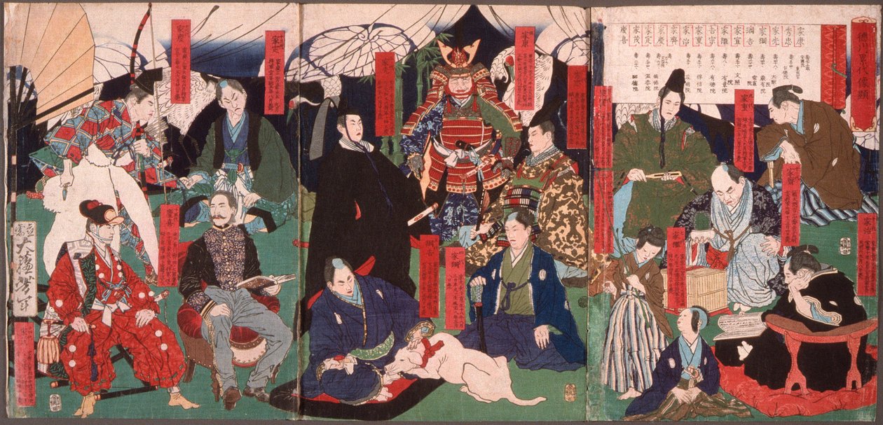 Porträts der Generationen des Tokugawa-Clans von Tsukioka Yoshitoshi