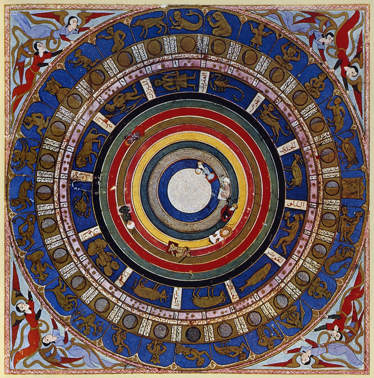 Makrokosmos, aus Zubdet ut Tevarih von Lokman, 1583 von Turkish School
