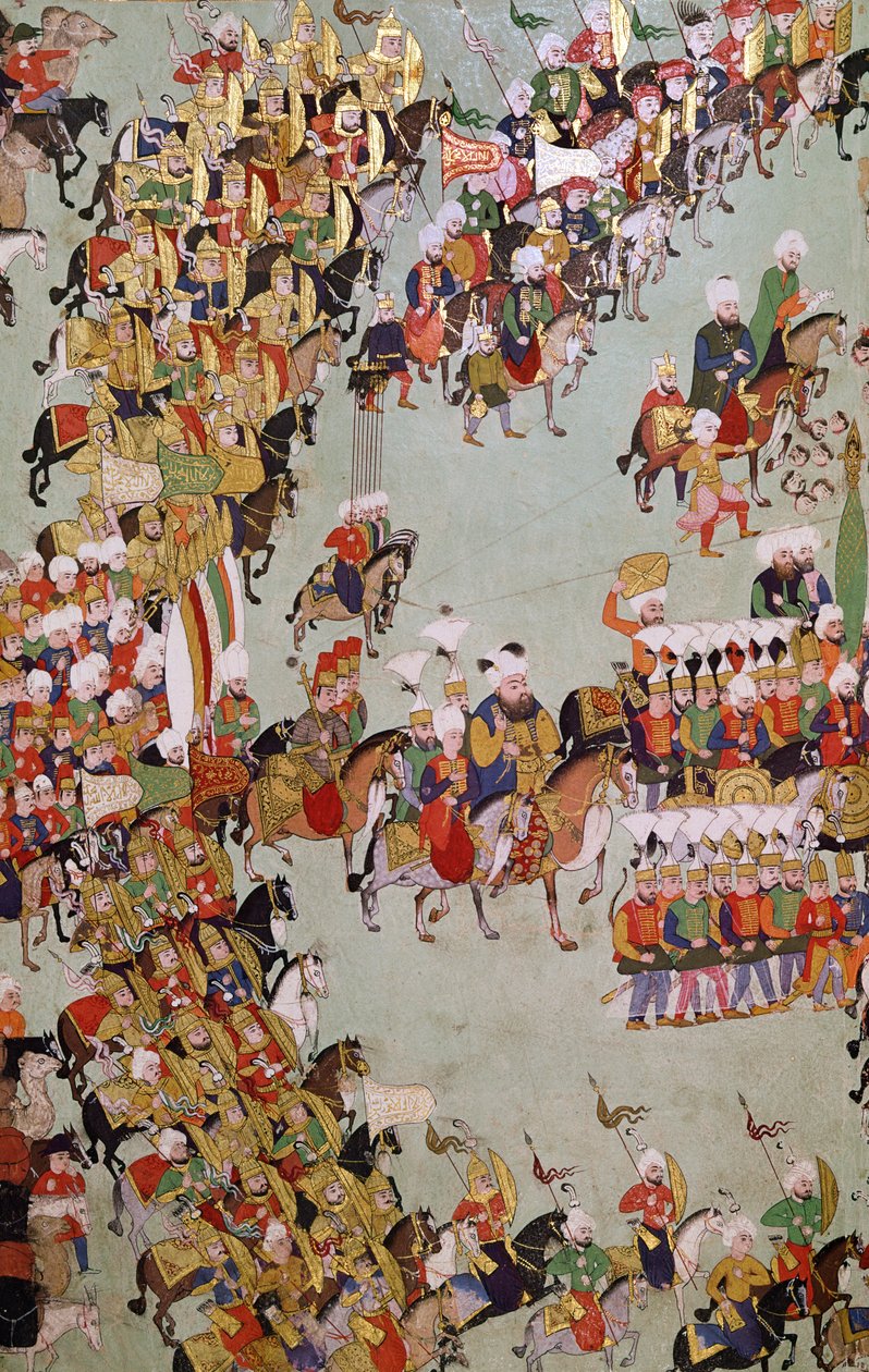 Die Eroberung von Eger, aus dem Egri Fetihnamesi von Turkish School
