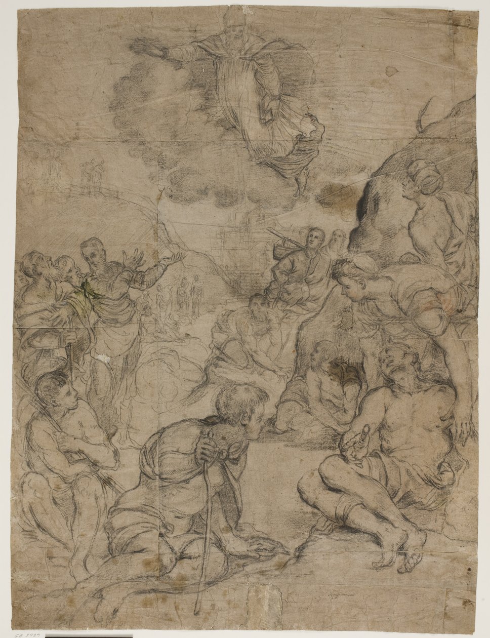 Der heilige Augustinus heilt die Gelähmten, nach Tintorettos Gemälde im Museo Civico, Vicenza von Ubekendt Ubekendt