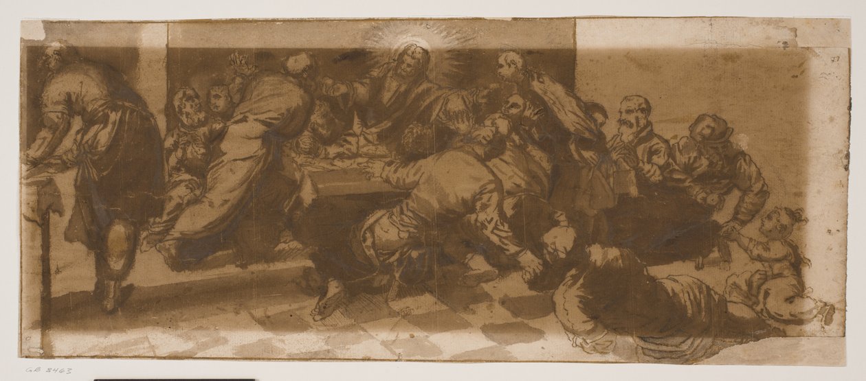 Das letzte Abendmahl nach dem Gemälde in San Polo, Venedig von Ubekendt Ubekendt