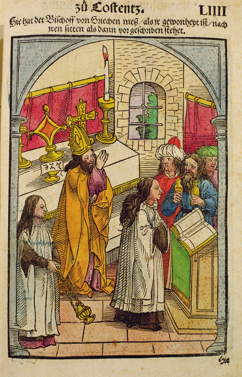 Eine Szene aus dem Konzil von Konstanz, aus 
