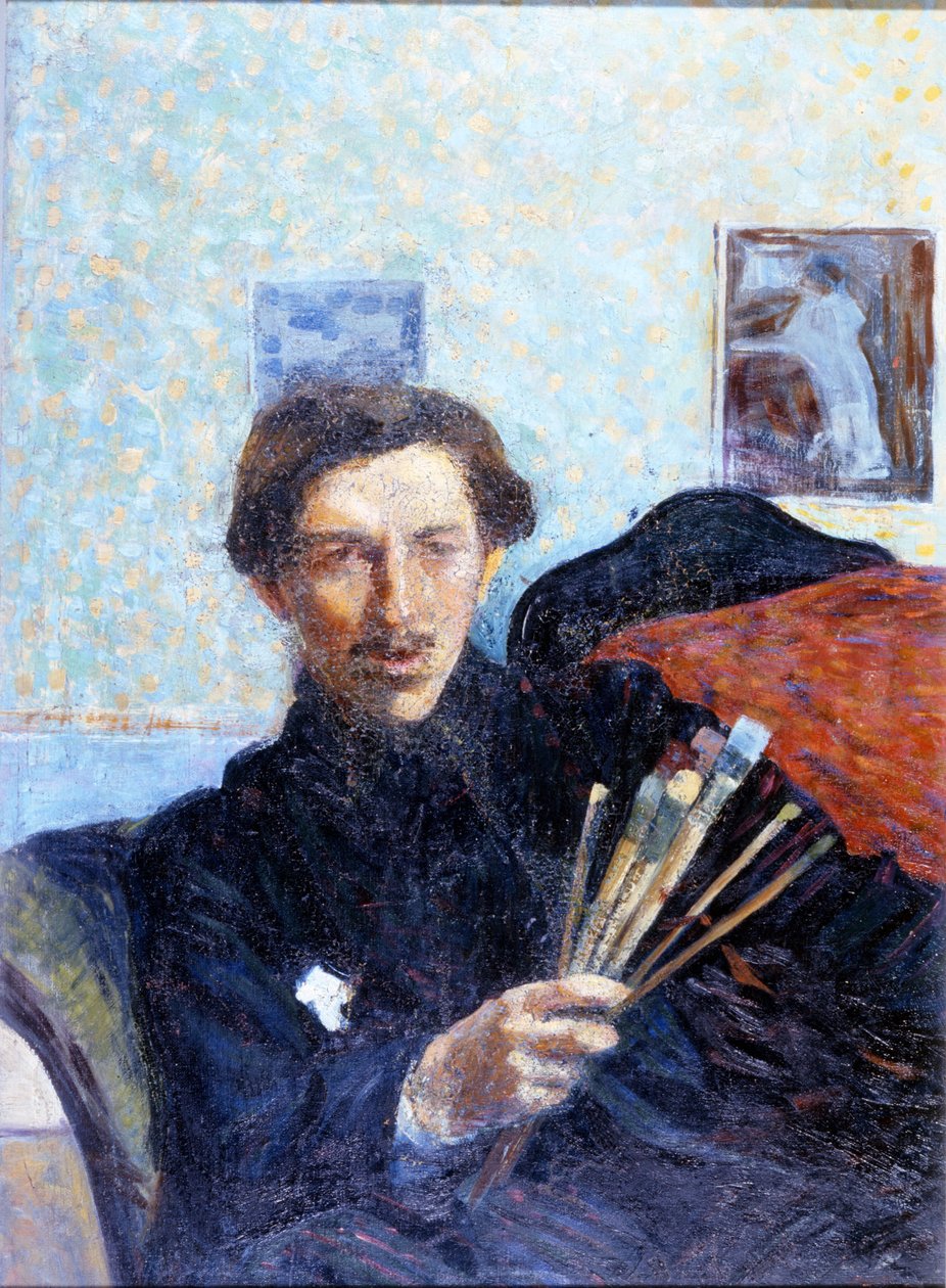Selbstporträt von Umberto Boccioni im Jahr 1908. Pinacoteca di Brera Mailand. von Umberto Boccioni
