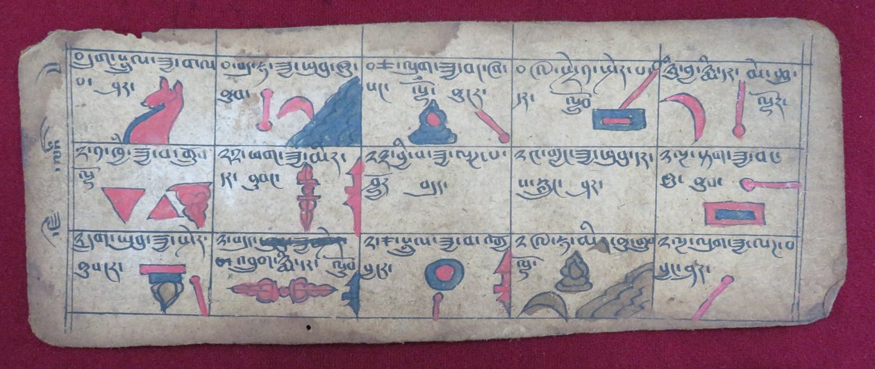 Ersu astrologischer Almanach für einen halben Monat, mit Ersu Shaba Piktogrammen und Erklärungen auf Tibetisch von Unbekannt Unbekannt