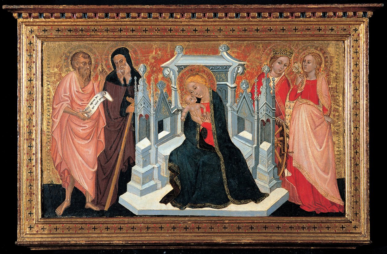 Madonna auf dem Thron mit Heiligen von Unbekannt Unbekannt