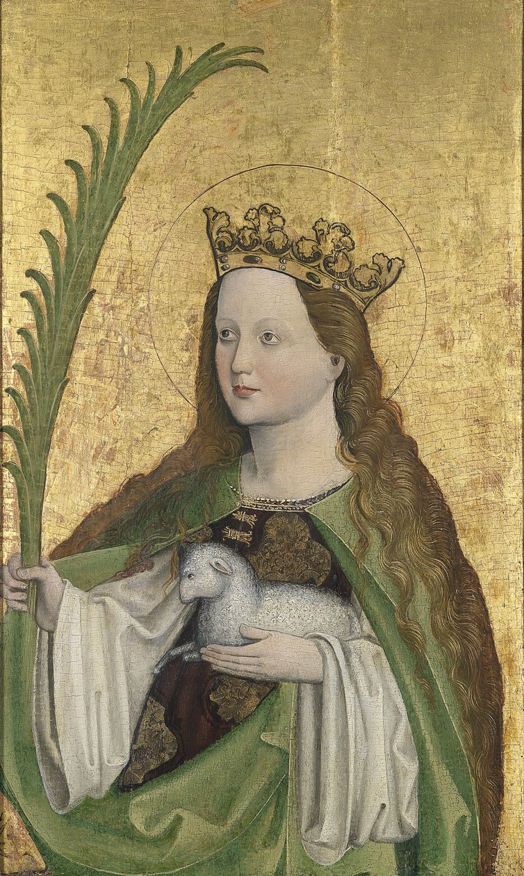 Altarflügel mit der heiligen Agnes von Unbekannt Unbekannt