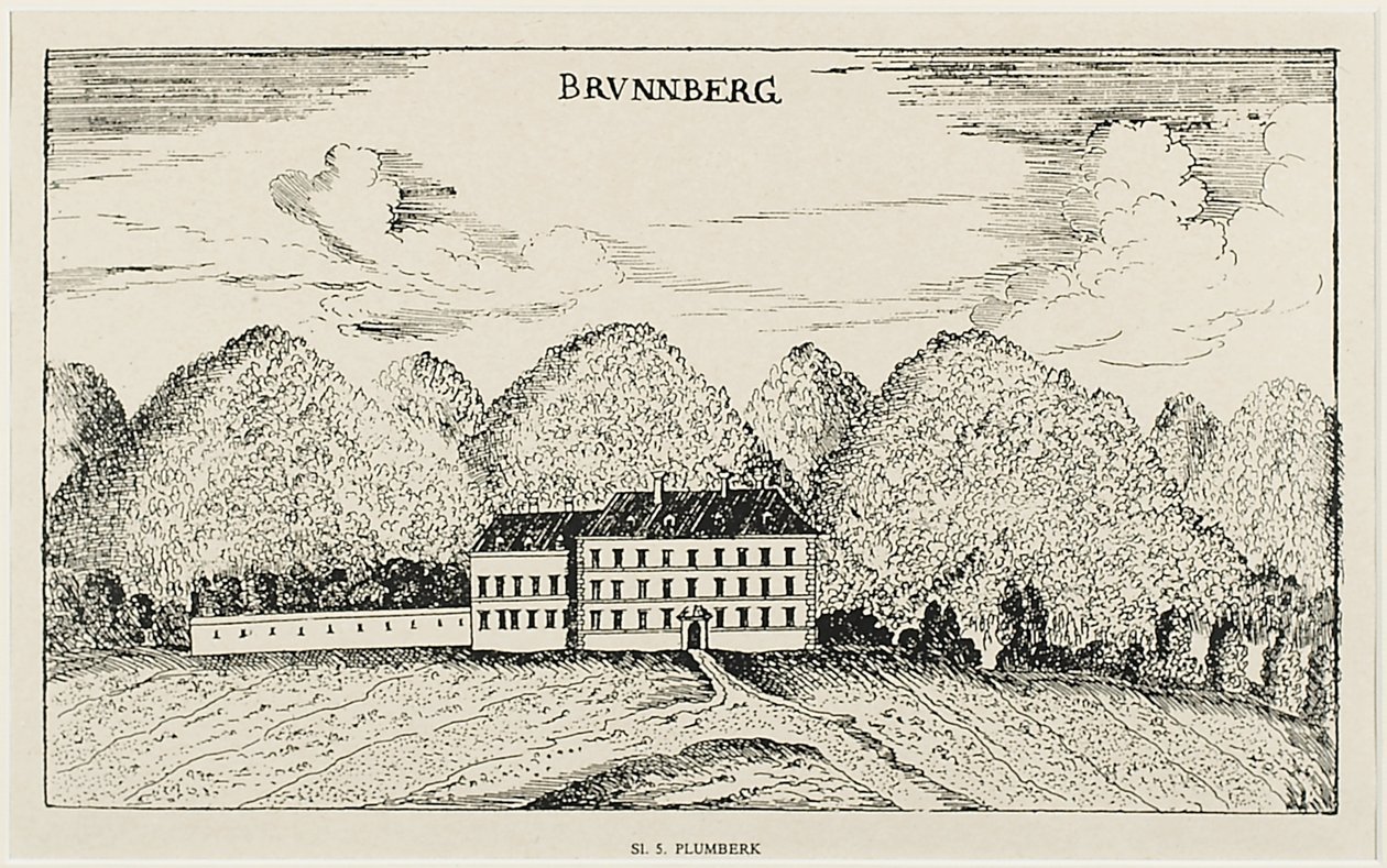 Schloss Brunnberg (Plumberk), stand an der Stelle oder neben dem heutigen Schloss Novo Celje von Unbekannt Unbekannt