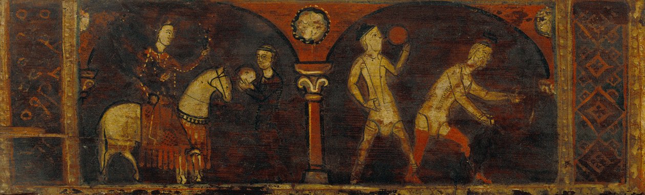 Deckenpaneel mit allegorischen Szenen zur Arbeit von Mai und Juni von Unbekannt Unbekannt