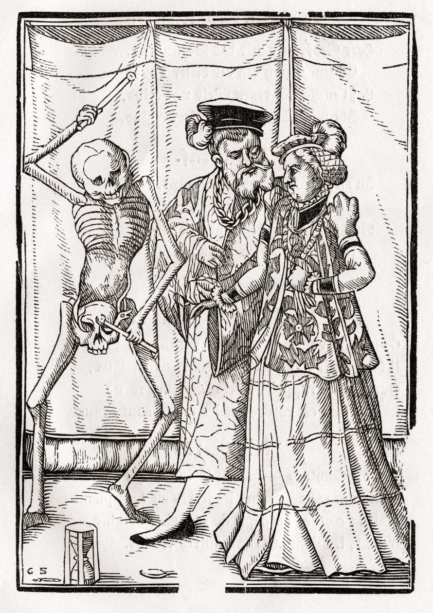Der Tod kommt zur Herzogin, graviert von Georg Scharffenberg, aus 