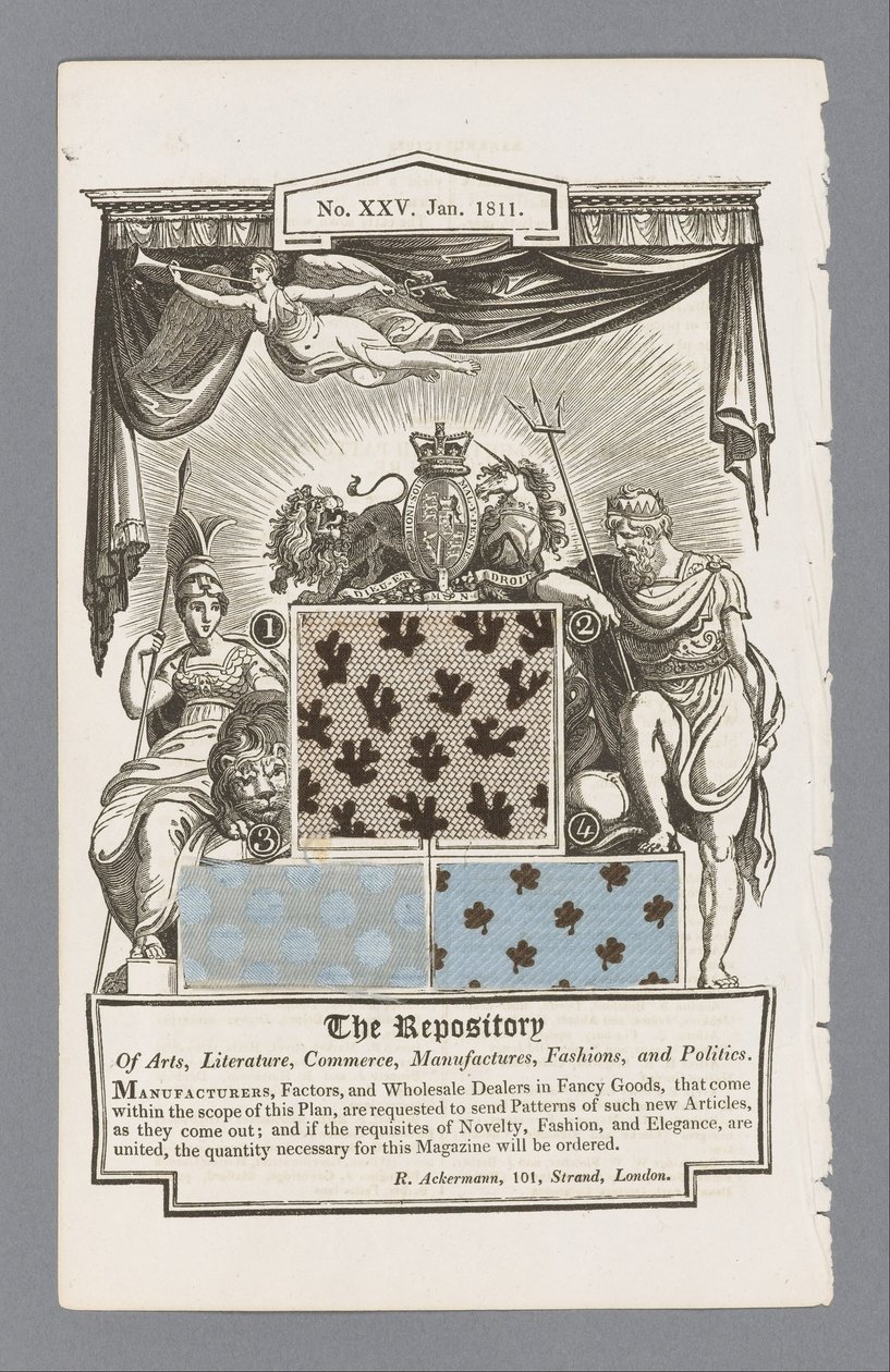 Seite aus Ackermanns Repository of the Arts, Science etc. von Unbekannt Unbekannt