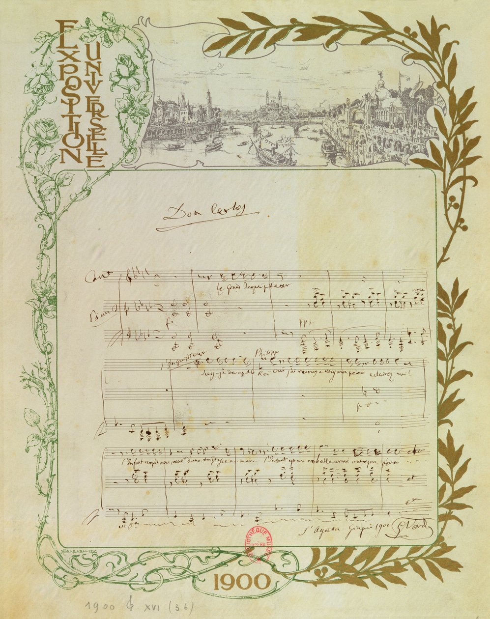 Partitur der Oper 