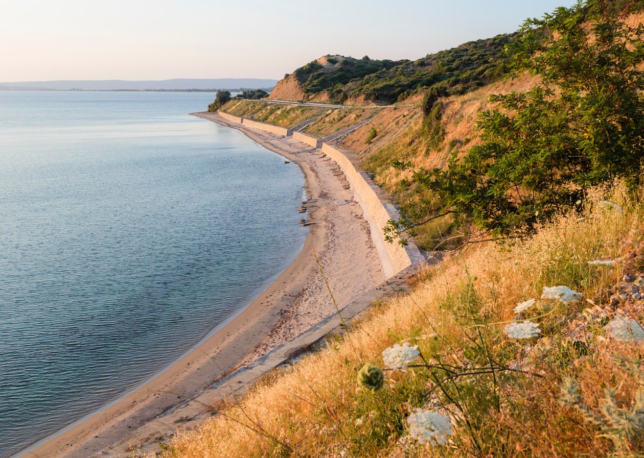 Der Strand von Anzac Cove, Blick nach Norden von Unbekannt Unbekannt