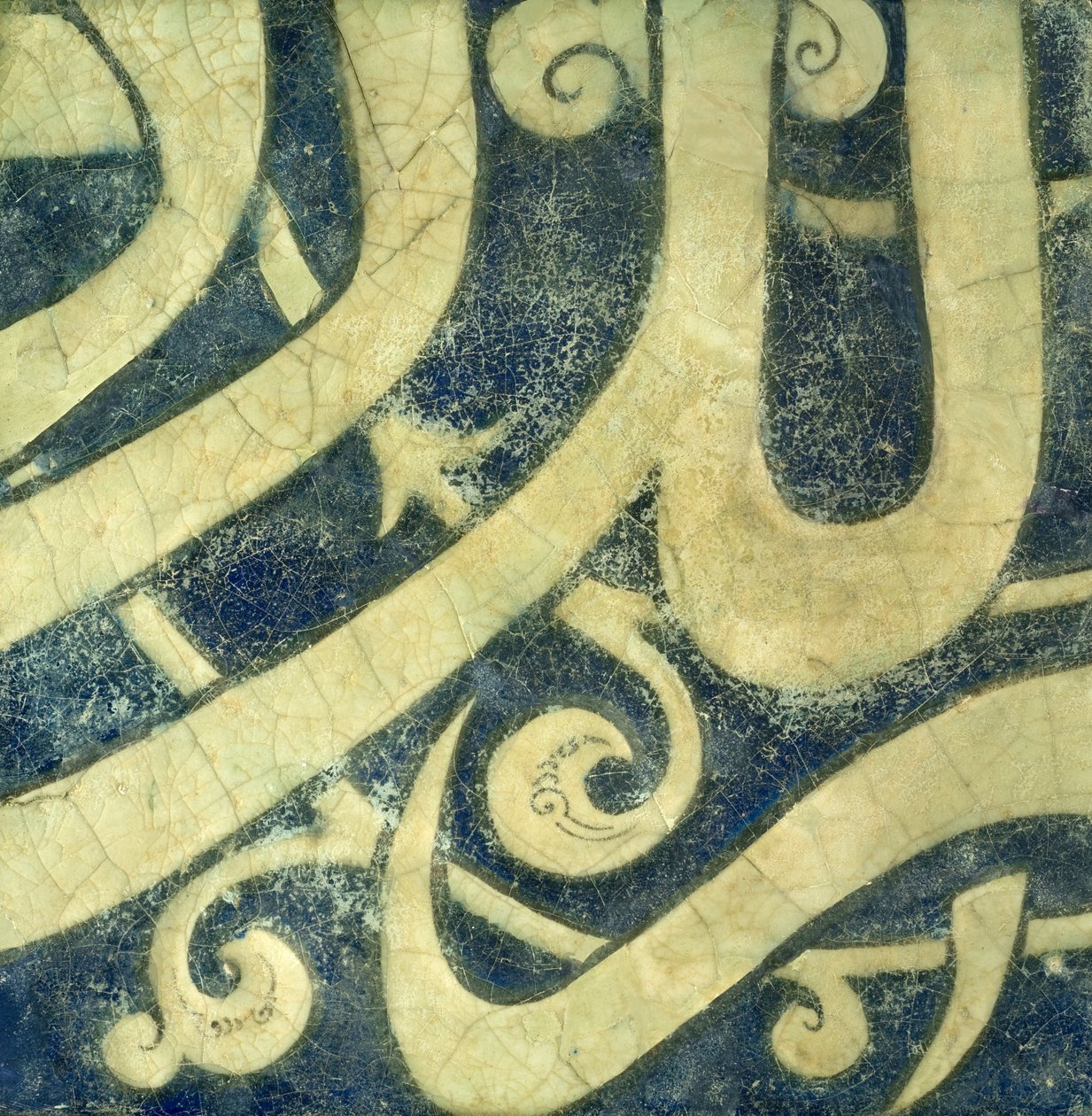 Unbekannt, Iran - Eine Kashan-geformte Fliese mit Inschrift von Unbekannt Unbekannt