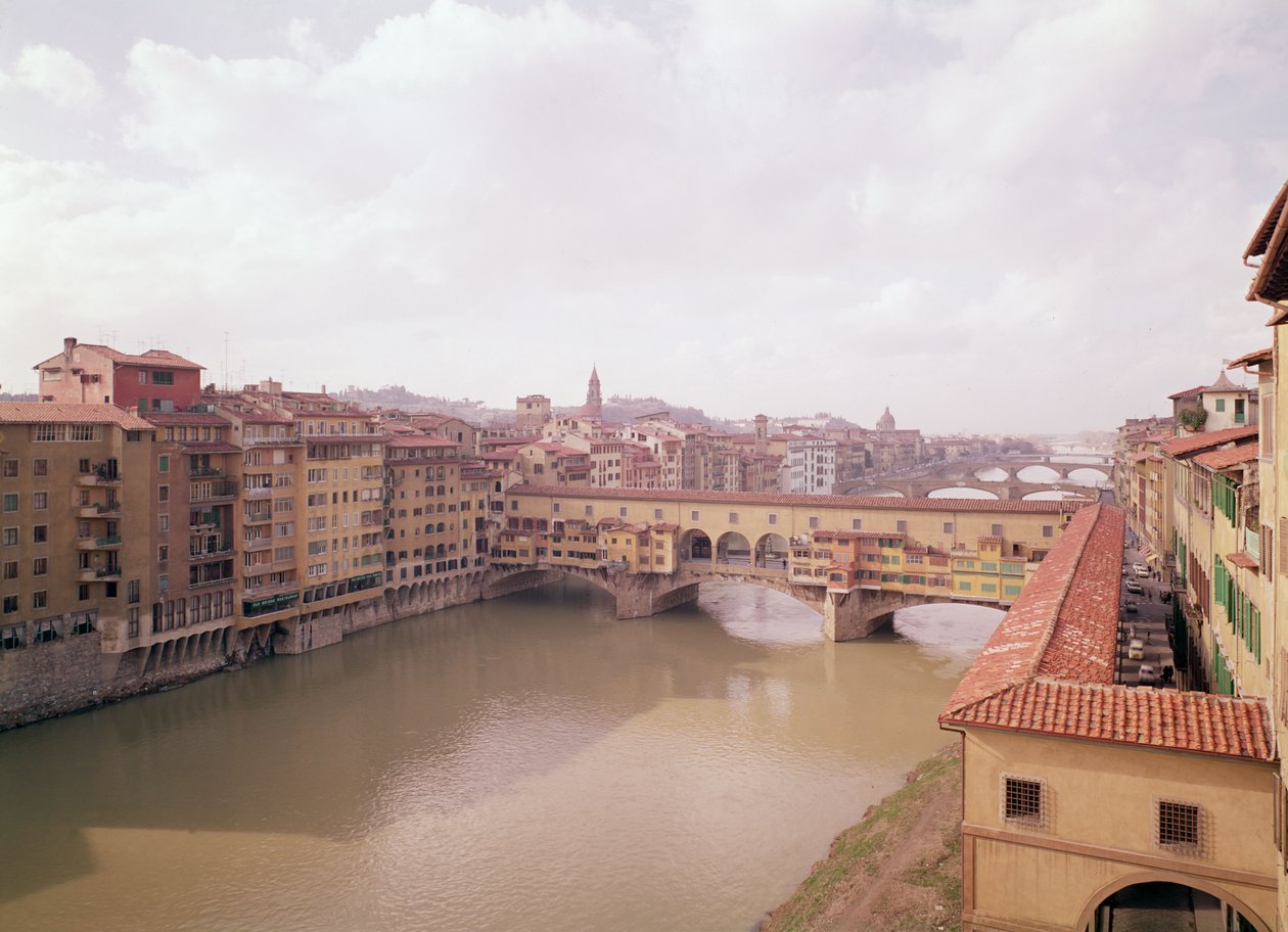 Blick auf den Arno und die Ponte Vecchio von Unbekannt Unbekannt