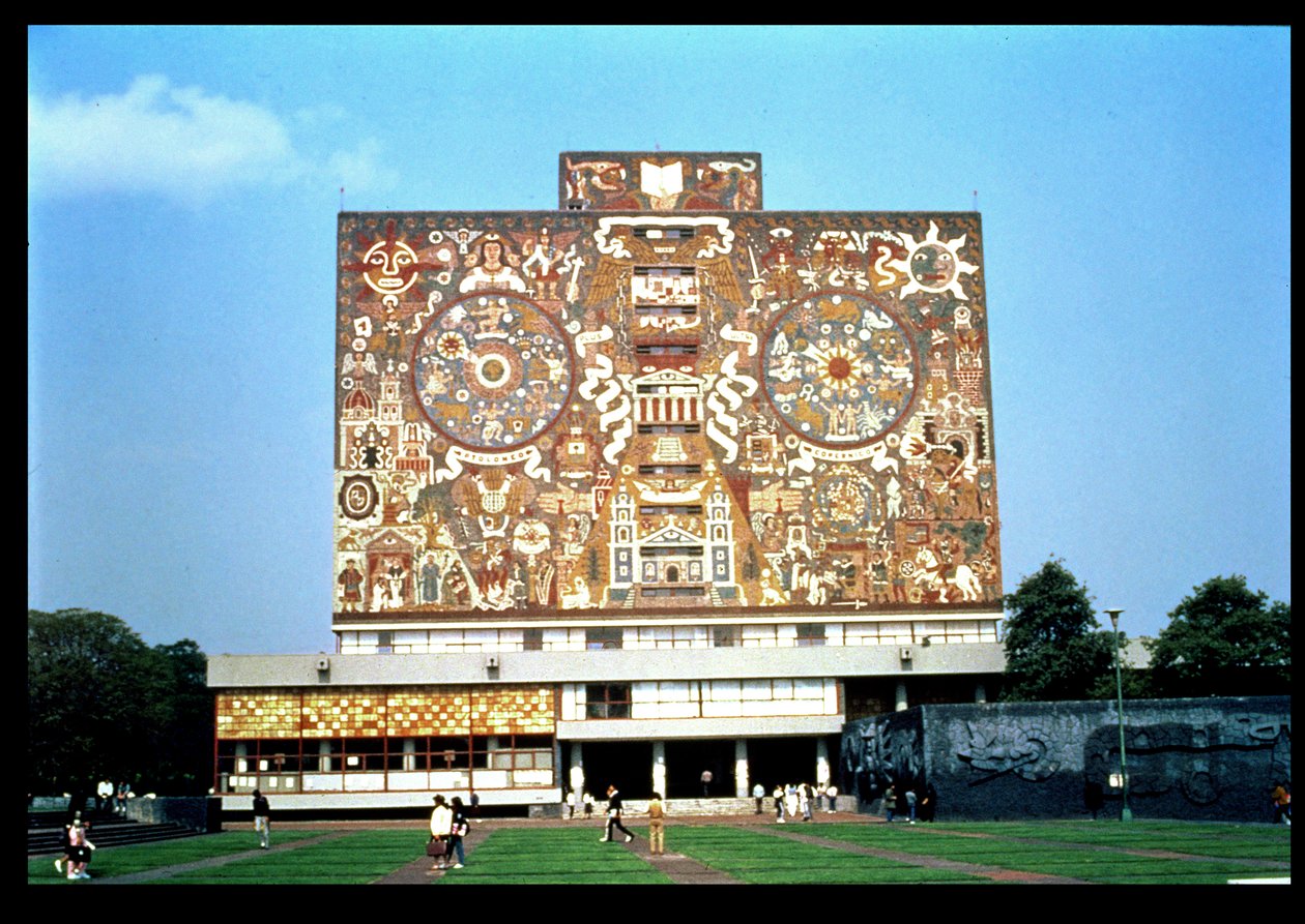 Wandmosaik an der Fassade der Zentralbibliothek von Unbekannt Unbekannt