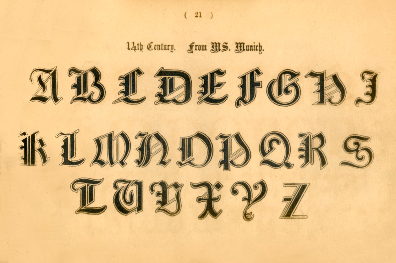 14. Jahrhundert. Aus MS. München, 1862 von Unbekannt