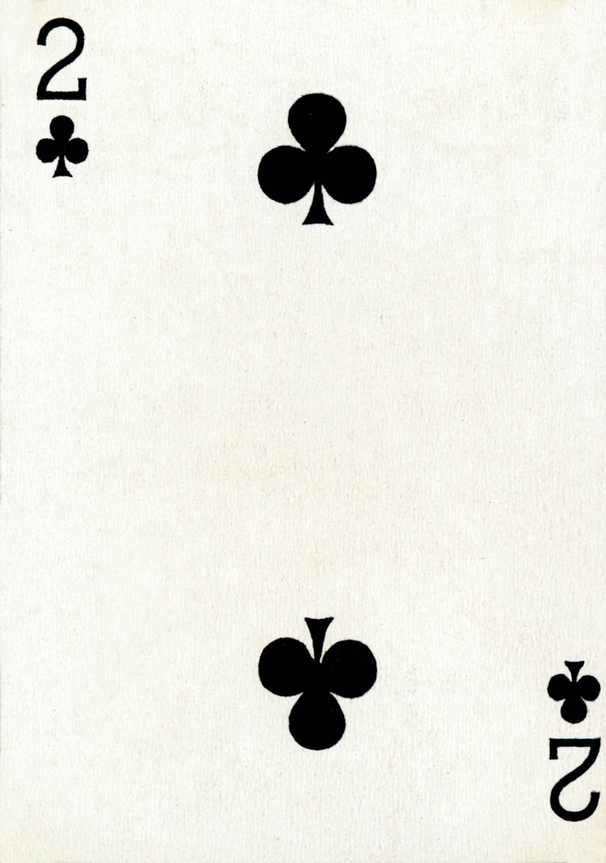2 der Kreuzkarten aus einem Kartenspiel von Goodall & Son Ltd., ca. 1940 von Unbekannt