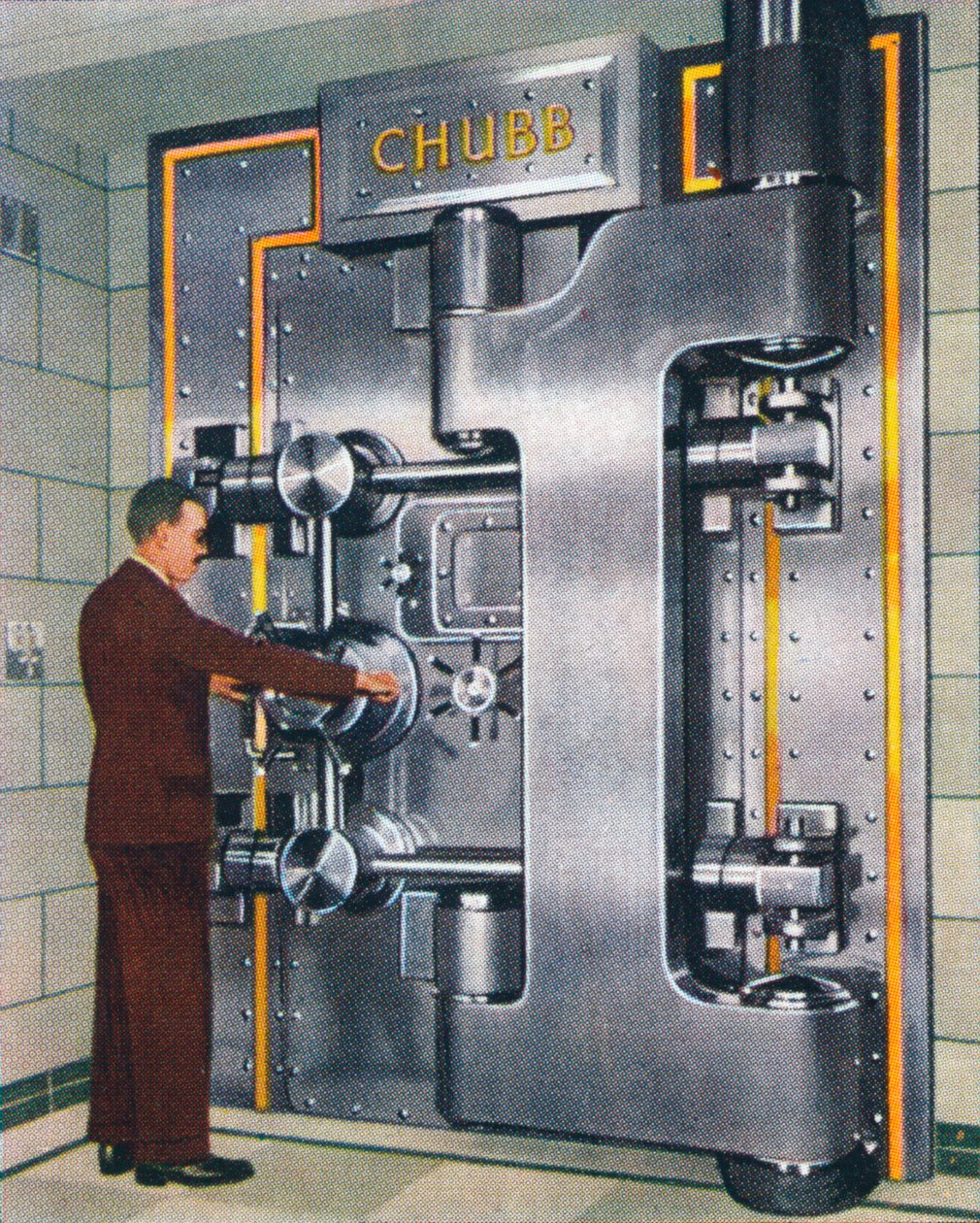 30-Tonnen-Schatzkammer-Tür, 1938 von Unbekannt