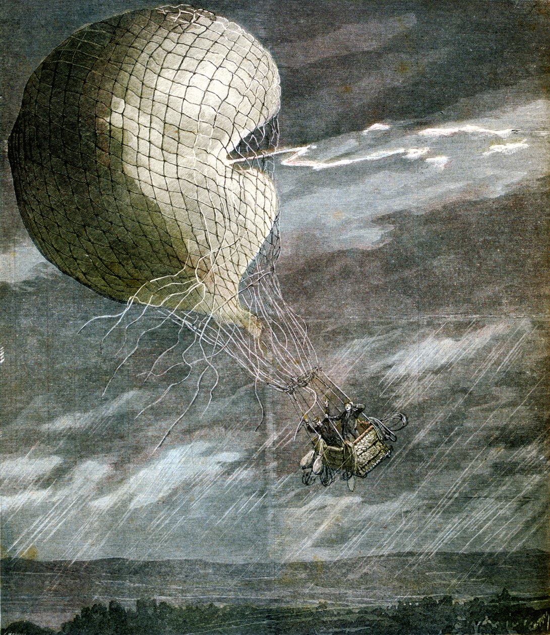 Ein Ballon von Blitz getroffen in der Nähe von Chicago, Illinois, USA von Unbekannt