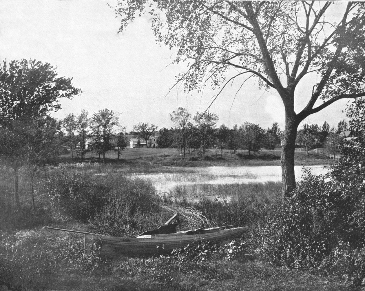 Eine Bucht in Lac la Belle, Oconomowoc, Wisconsin, USA, ca. 1900 von Unbekannt