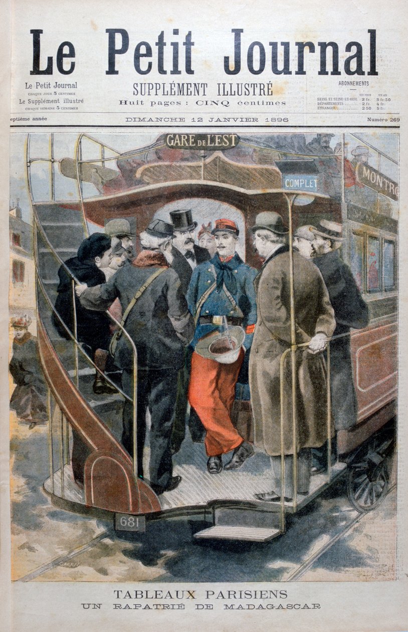 Ein französischer Soldat zurück aus Madagaskar, 1896 von Unbekannt