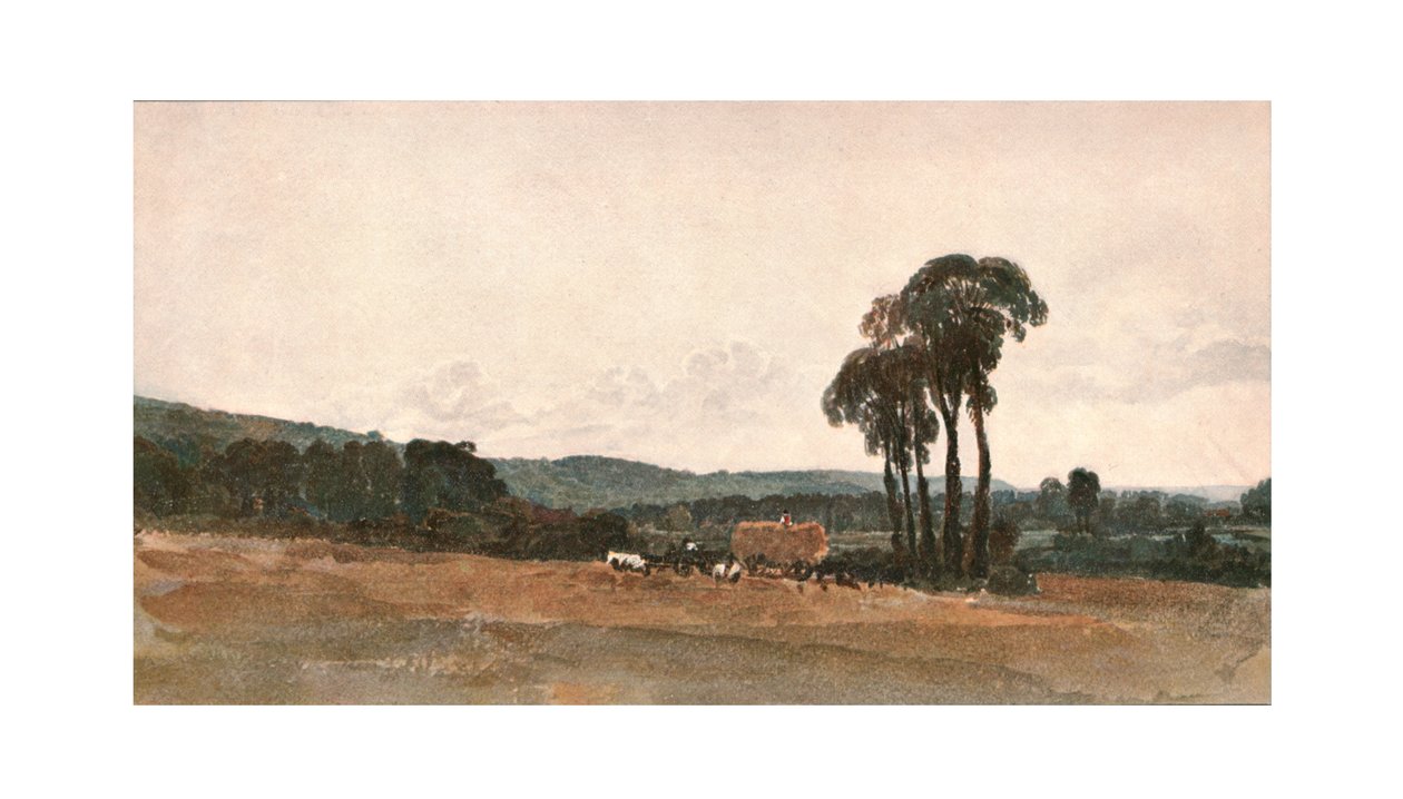 Eine Ernteszene - eine Freiluftskizze, um 1900 von Unbekannt