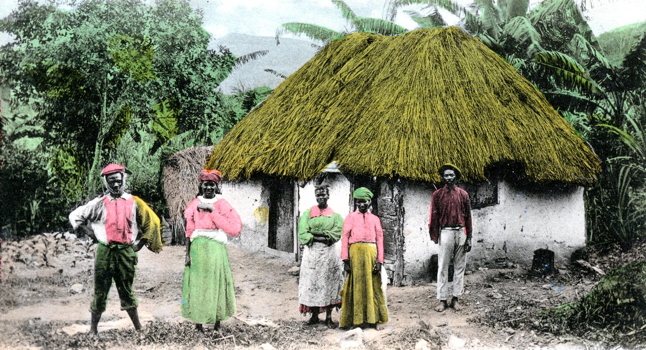 Ein jamaikanisches Dorf, um 1900 von Unbekannt