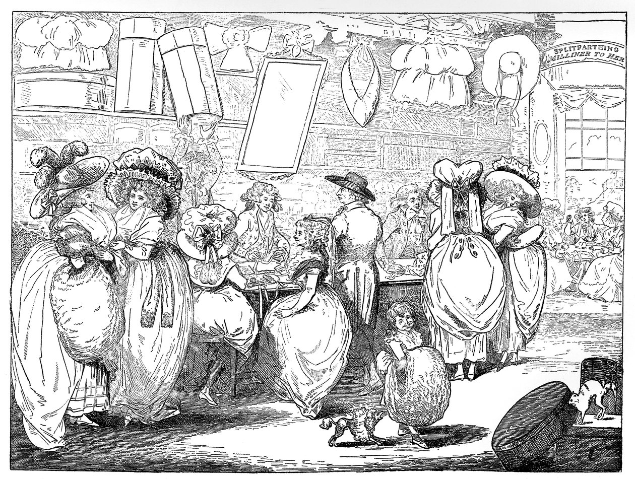 Ein Hutmacherladen, 1787 von Unbekannt