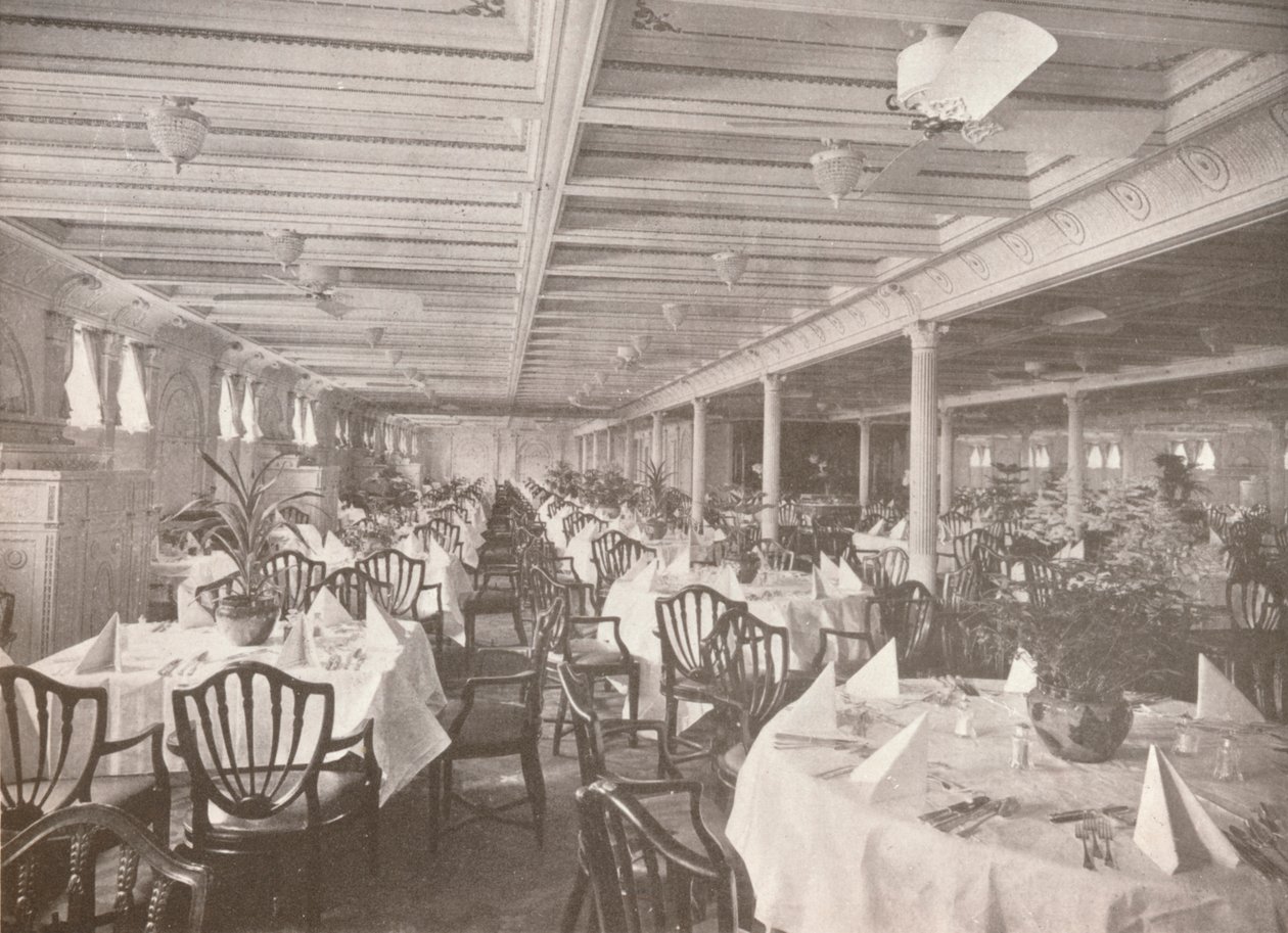 Ein Speisesaal der Royal Mail, 1914 von Unbekannt