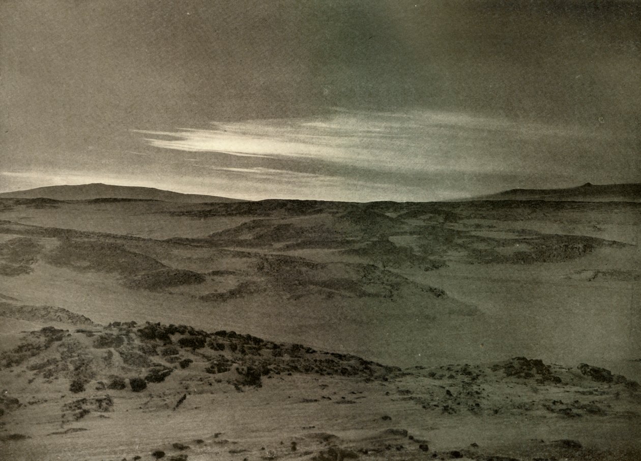 Ein Blick nach Norden, Richtung sterbende Sonne, im März, um 1908, 1909 von Unbekannt