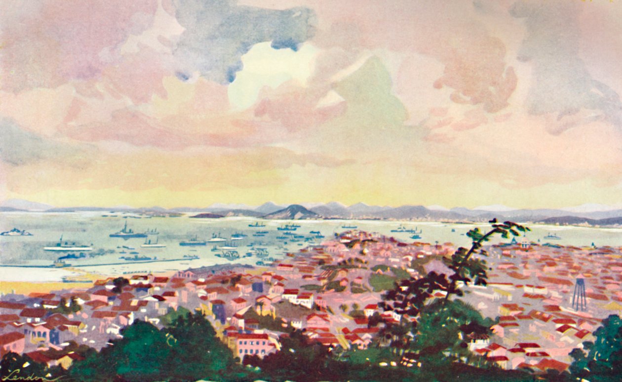 Ein Blick auf Rio und die Bucht, 1914 von Unbekannt