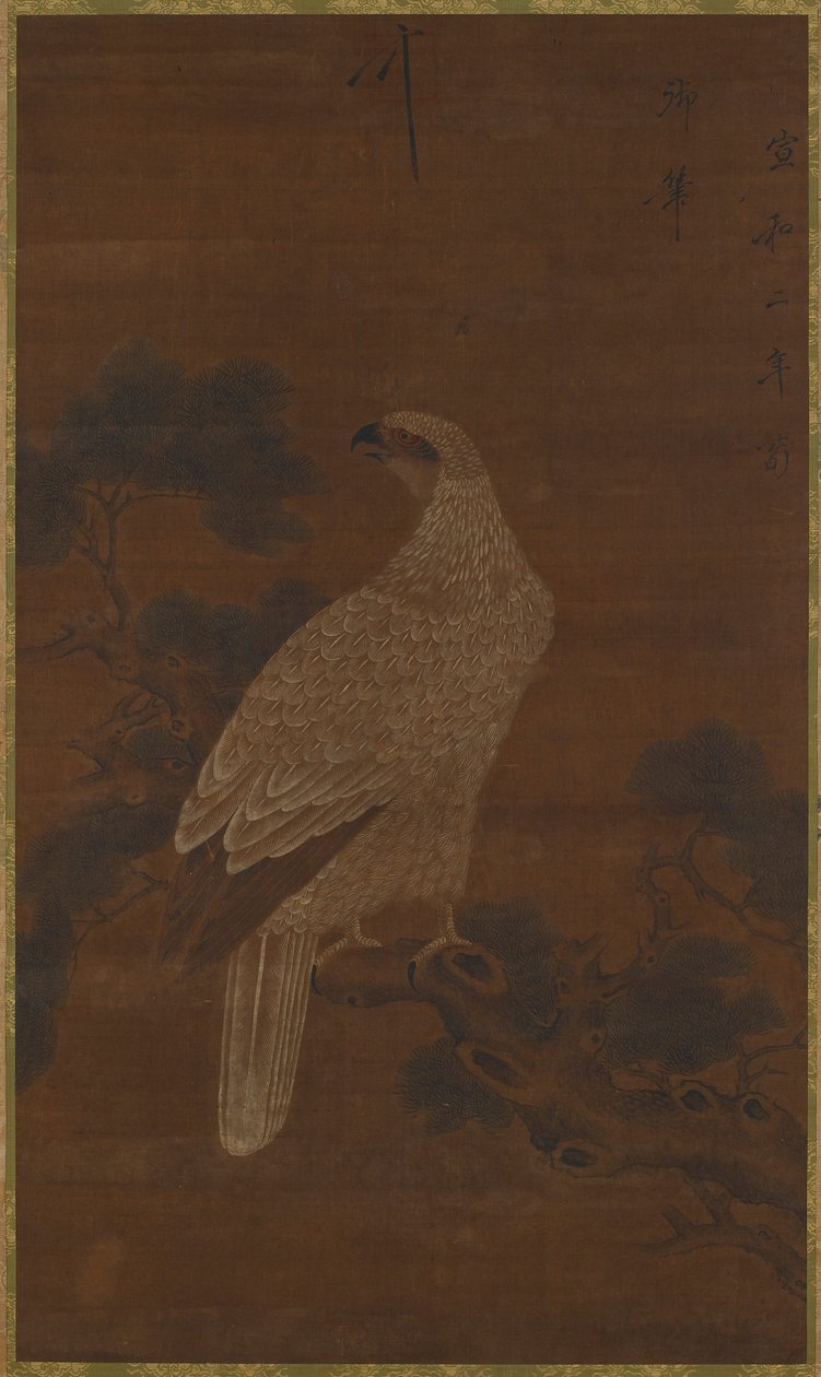 Ein Weißer Adler auf einem Kiefernzweig, Ming- oder Qing-Dynastie, 17. Jahrhundert von Unbekannt