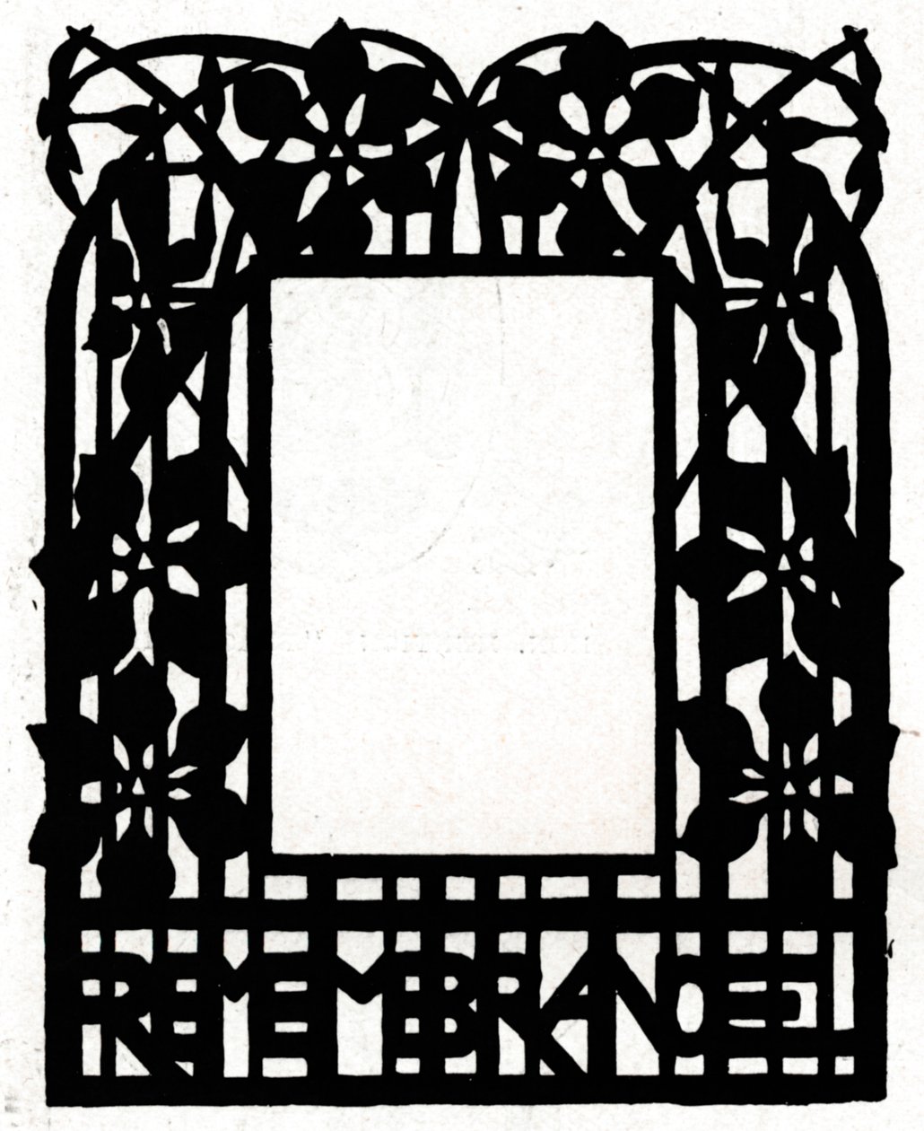 Ein Entwurf für einen Bilderrahmen mit dem Titel Margery Daw, 1898 von Unbekannt