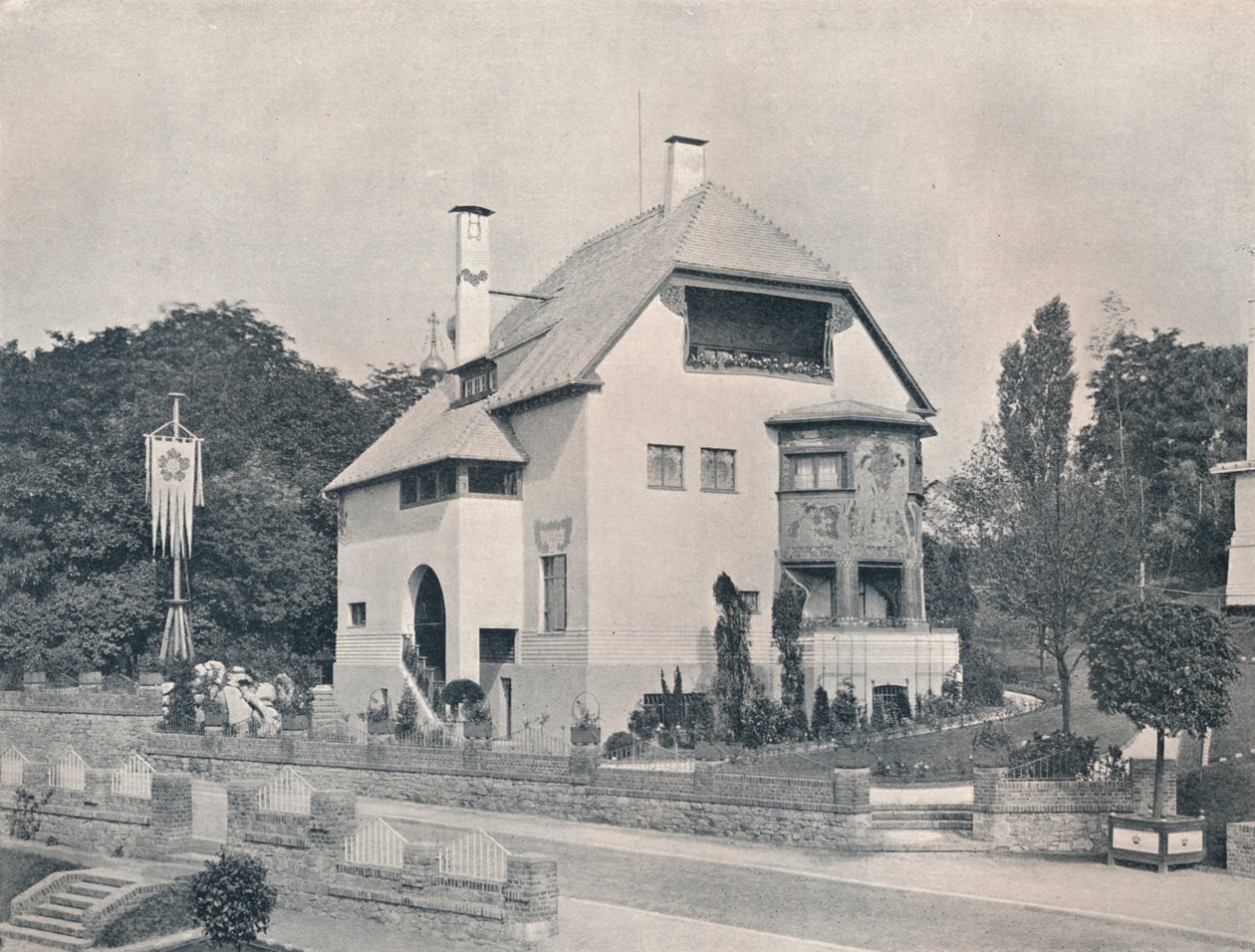 Ein Haus entworfen von Hans Christiansen, um 1901 1901-1902 von Unbekannt