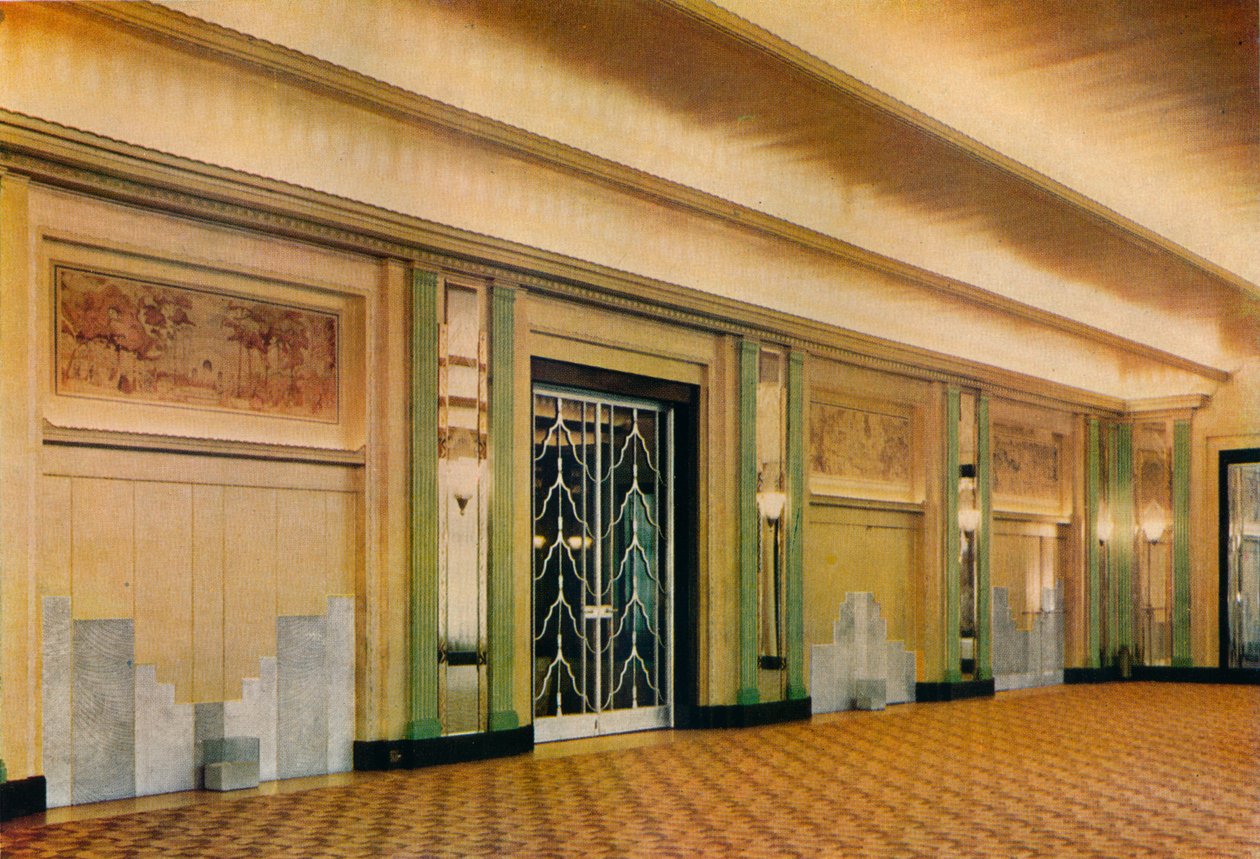 Ansicht des neuen Ballsaals im Claridges Hotel, entworfen von Oswald P. Milne, 1933 von Unbekannt