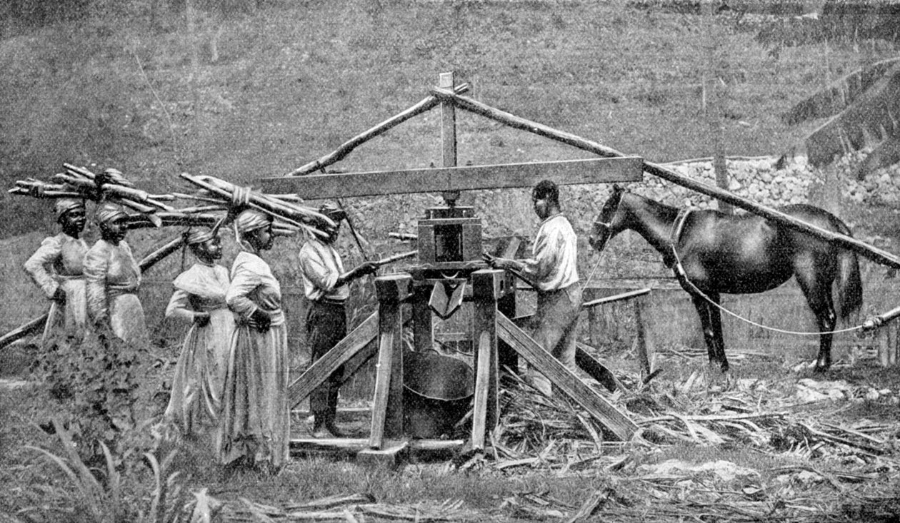 Ein holzgetriebenes Zuckerrohrmühle, Westindien, 1922 von Unbekannt