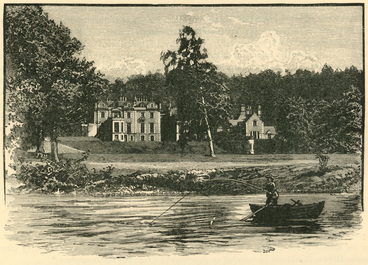 Abbotsford, vom Fluss aus, 1898 von Unbekannt