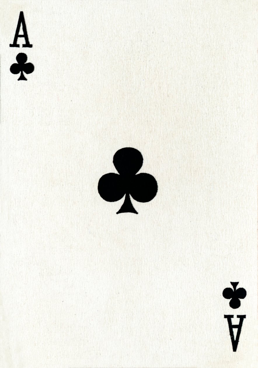 Kreuz-Ass aus einem Kartenspiel von Goodall & Son Ltd., ca. 1940 von Unbekannt