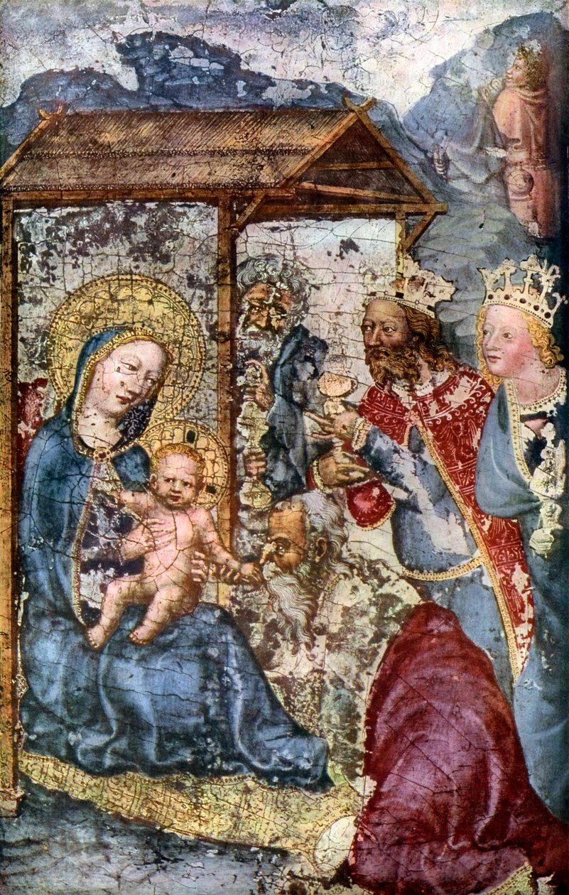 Anbetung der Heiligen Drei Könige, um 1360 1955 von Unbekannt