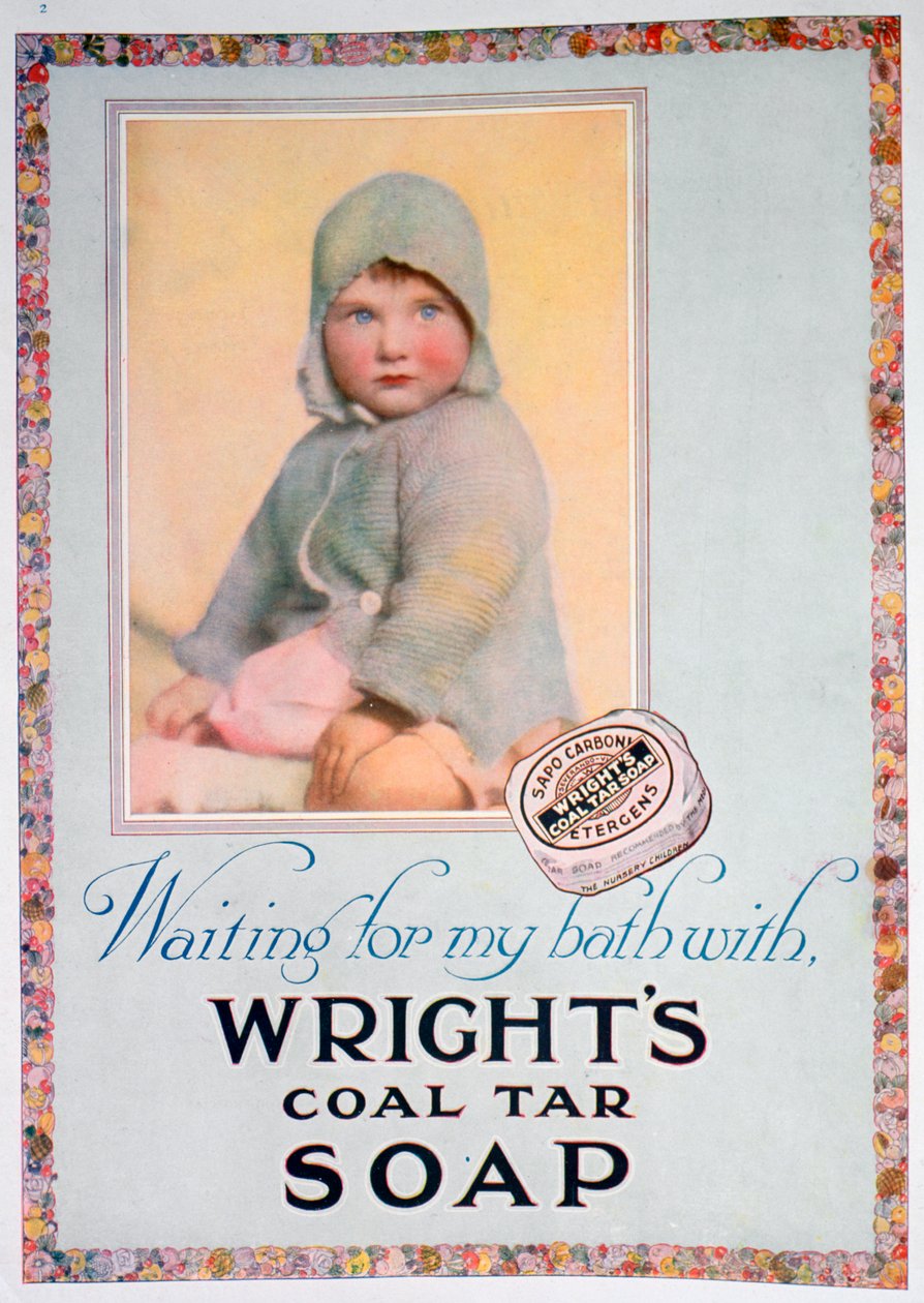Werbung für Wrights Kohleteerseife, 1924 von Unbekannt