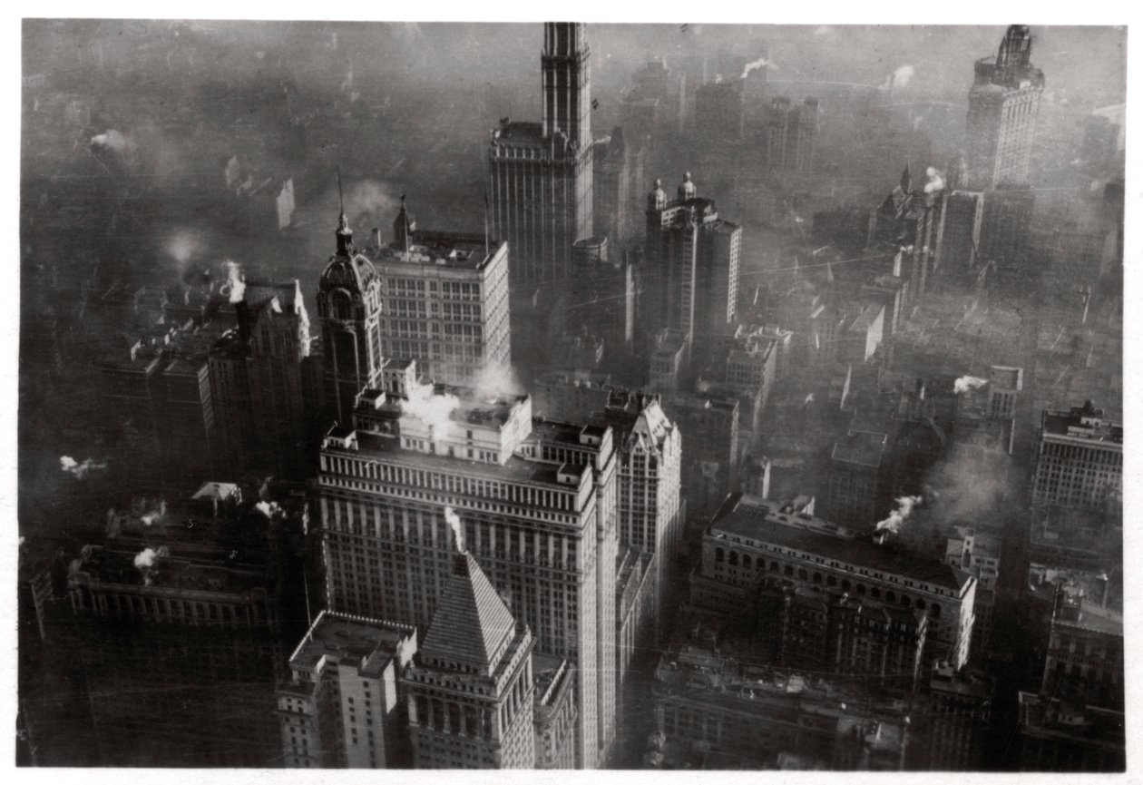 Luftaufnahme von Manhattan, New York City, USA, von einem Zeppelin, 1928-1933 von Unbekannt