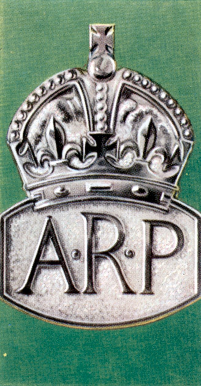Luftschutzmaßnahmen, Zigarettenkarte, britisch, 1938 von Unbekannt