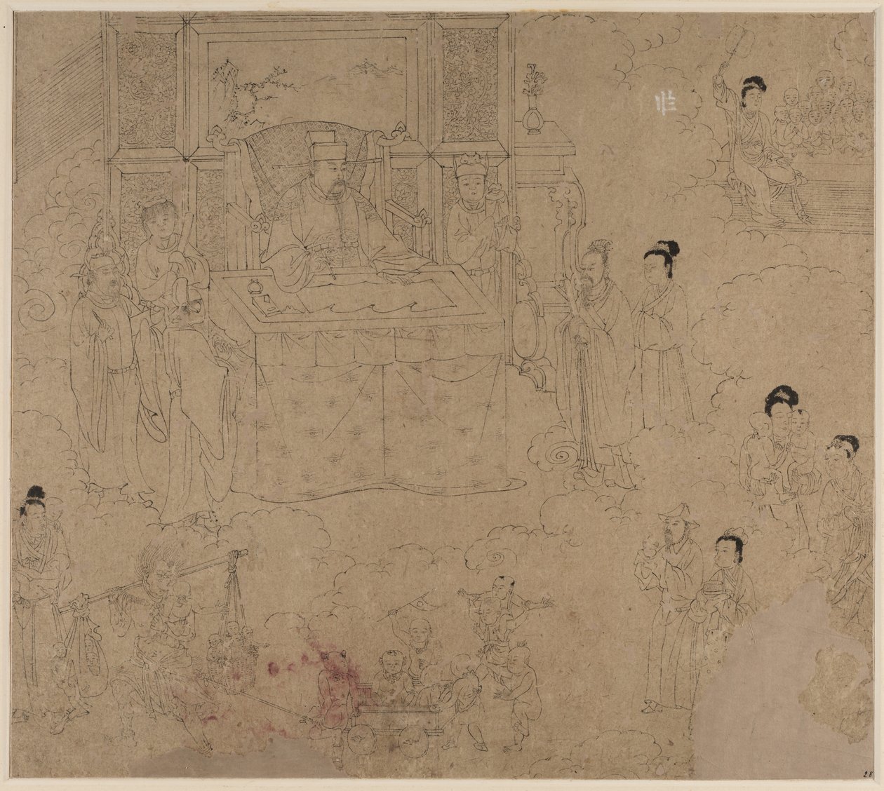 Album mit daoistischen und buddhistischen Themen: Könige der Hölle: Blatt 28, 1200er Jahre von Unbekannt
