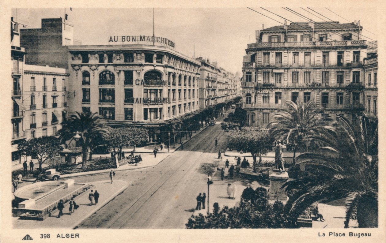 Alger - La Place Bugeau, ca. 1930 von Unbekannt