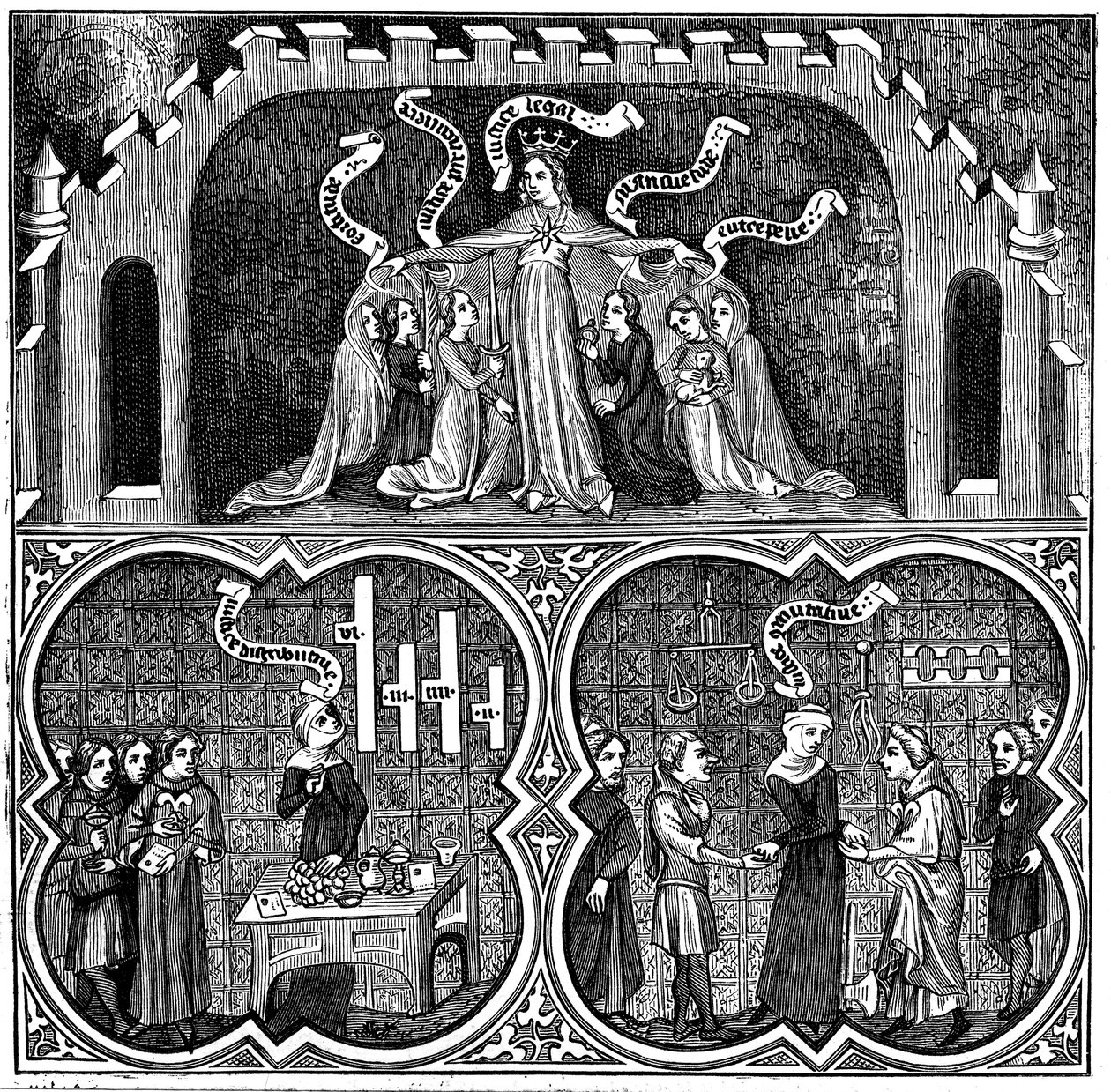 Allegorie der Gerechtigkeit, aus Aristoteles