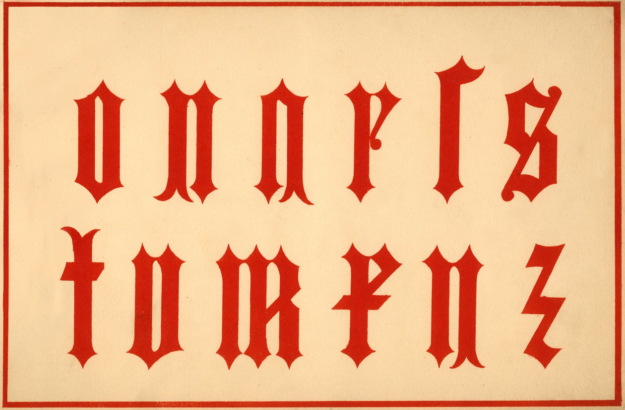 Alphabet, archaische Buchstaben, Kleinbuchstaben von Unbekannt