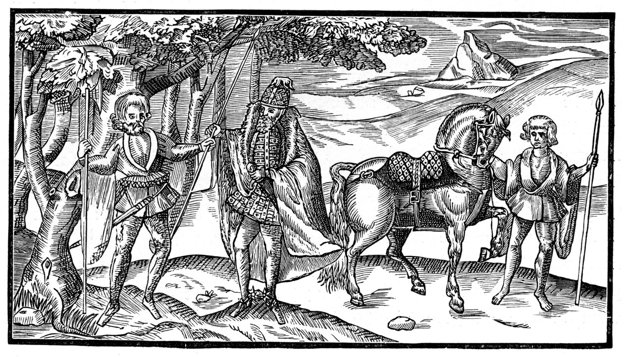 Ein irischer Häuptling und seine Begleiter, 1581 von Unbekannt