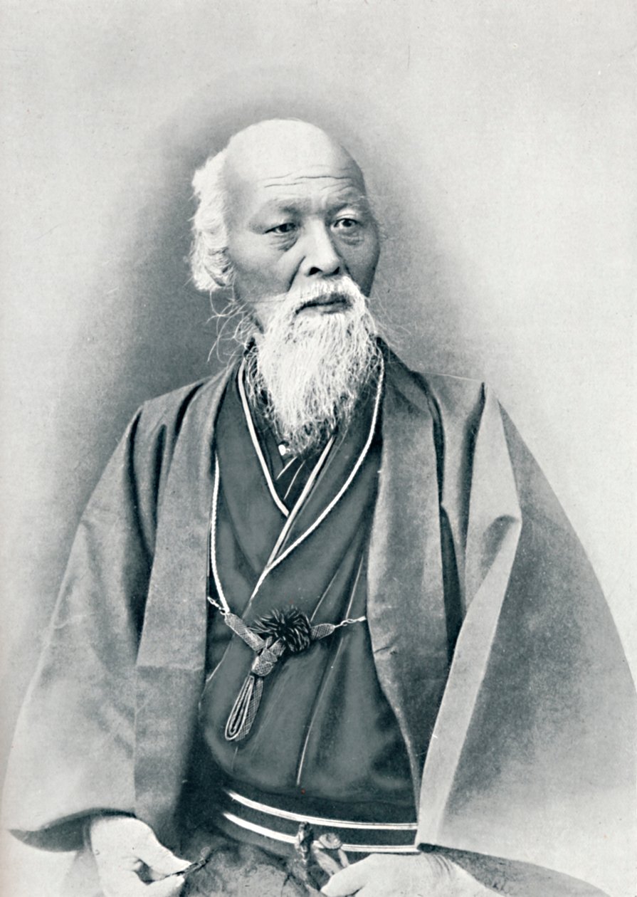 Ein alter japanischer Arzt in voller Tracht, 1902 von Unbekannt